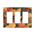 thumbnail image 1 of Yayeee Rocker Switch Wall Plate 3-Gang 6.5"x4.6" Home Decorative Outlet Cover, Colorful Leaves, 1 of 6