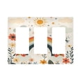 thumbnail image 1 of Yayeee Rocker Switch Wall Plate 3-Gang 6.5"x4.6" Home Decorative Outlet Cover, Cute Rainbow, 1 of 6