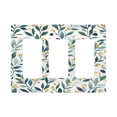thumbnail image 1 of Yayeee Rocker Switch Wall Plate 3-Gang 6.5"x4.6" Home Decorative Outlet Cover, Darker Leafy Pattern, 1 of 6