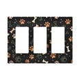 thumbnail image 1 of Yayeee Rocker Switch Wall Plate 3-Gang 6.5"x4.6" Home Decorative Outlet Cover, Dog Paws Pattern, 1 of 6