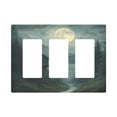thumbnail image 1 of Yayeee Rocker Switch Wall Plate 3-Gang 6.5"x4.6" Home Decorative Outlet Cover, Forest House, 1 of 6