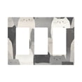thumbnail image 1 of Yayeee Rocker Switch Wall Plate 3-Gang 6.5"x4.6" Home Decorative Outlet Cover, Gray Cute Cats, 1 of 6