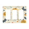 thumbnail image 1 of Yayeee Rocker Switch Wall Plate 3-Gang 6.5"x4.6" Home Decorative Outlet Cover, Halloween Cute Ghosts, 1 of 6