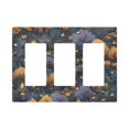 thumbnail image 1 of Yayeee Rocker Switch Wall Plate 3-Gang 6.5"x4.6" Home Decorative Outlet Cover, Halloween Houses Pattern, 1 of 6