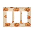 thumbnail image 1 of Yayeee Rocker Switch Wall Plate 3-Gang 6.5"x4.6" Home Decorative Outlet Cover, Halloween Pumpkins Pattern, 1 of 6