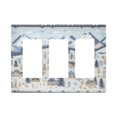thumbnail image 1 of Yayeee Rocker Switch Wall Plate 3-Gang 6.5"x4.6" Home Decorative Outlet Cover, Light Blue Mountain, 1 of 6