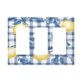 thumbnail image 1 of Yayeee Rocker Switch Wall Plate 3-Gang 6.5"x4.6" Home Decorative Outlet Cover, Light Lemon, 1 of 6