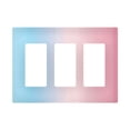 thumbnail image 1 of Yayeee Rocker Switch Wall Plate 3-Gang 6.5"x4.6" Home Decorative Outlet Cover, Light Pink Gradient, 1 of 6