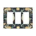 thumbnail image 1 of Yayeee Rocker Switch Wall Plate 3-Gang 6.5"x4.6" Home Decorative Outlet Cover, Mystical Owls Pattern, 1 of 6