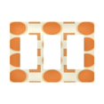 thumbnail image 1 of Yayeee Rocker Switch Wall Plate 3-Gang 6.5"x4.6" Home Decorative Outlet Cover, Orange Geometric Pattern, 1 of 6