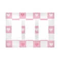 thumbnail image 1 of Yayeee Rocker Switch Wall Plate 3-Gang 6.5"x4.6" Home Decorative Outlet Cover, Pink Checkered Heart, 1 of 6