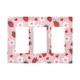 thumbnail image 1 of Yayeee Rocker Switch Wall Plate 3-Gang 6.5"x4.6" Home Decorative Outlet Cover, Pink Floral Strawberry Pattern, 1 of 6