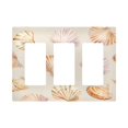 thumbnail image 1 of Yayeee Rocker Switch Wall Plate 3-Gang 6.5"x4.6" Home Decorative Outlet Cover, Pink Seashell, 1 of 6
