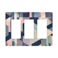 thumbnail image 1 of Yayeee Rocker Switch Wall Plate 3-Gang 6.5"x4.6" Home Decorative Outlet Cover, Pink Stripes, 1 of 6