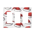 thumbnail image 1 of Yayeee Rocker Switch Wall Plate 3-Gang 6.5"x4.6" Home Decorative Outlet Cover, Red Santa Hats Pattern, 1 of 6