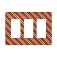 thumbnail image 1 of Yayeee Rocker Switch Wall Plate 3-Gang 6.5"x4.6" Home Decorative Outlet Cover, Red Stripes Pattern, 1 of 6