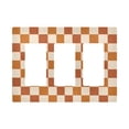 thumbnail image 1 of Yayeee Rocker Switch Wall Plate 3-Gang 6.5"x4.6" Home Decorative Outlet Cover, Rusty Orange Plaid, 1 of 6