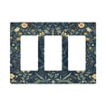thumbnail image 1 of Yayeee Rocker Switch Wall Plate 3-Gang 6.5"x4.6" Home Decorative Outlet Cover, Shadowy Forest Pattern, 1 of 6