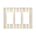 thumbnail image 1 of Yayeee Rocker Switch Wall Plate 3-Gang 6.5"x4.6" Home Decorative Outlet Cover, Soft Brown Abstract Pattern, 1 of 6