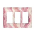 thumbnail image 1 of Yayeee Rocker Switch Wall Plate 3-Gang 6.5"x4.6" Home Decorative Outlet Cover, Soft Brown Pattern, 1 of 6
