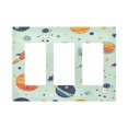 thumbnail image 1 of Yayeee Rocker Switch Wall Plate 3-Gang 6.5"x4.6" Home Decorative Outlet Cover, Space Patterns, 1 of 6