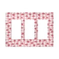 thumbnail image 1 of Yayeee Rocker Switch Wall Plate 3-Gang 6.5"x4.6" Home Decorative Outlet Cover, Strawberry Plaid Pattern, 1 of 6
