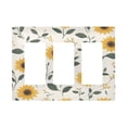 thumbnail image 1 of Yayeee Rocker Switch Wall Plate 3-Gang 6.5"x4.6" Home Decorative Outlet Cover, Sunflower Pattern, 1 of 6