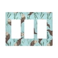 thumbnail image 1 of Yayeee Rocker Switch Wall Plate 3-Gang 6.5"x4.6" Home Decorative Outlet Cover, Swimming Otters Pattern, 1 of 6