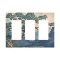 thumbnail image 1 of Yayeee Rocker Switch Wall Plate 3-Gang 6.5"x4.6" Home Decorative Outlet Cover, Tree In The Mountains, 1 of 6