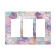 thumbnail image 1 of Yayeee Rocker Switch Wall Plate 3-Gang 6.5"x4.6" Home Decorative Outlet Cover, Watercolor Marble Pattern, 1 of 6