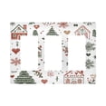 thumbnail image 1 of Yayeee Rocker Switch Wall Plate 3-Gang 6.5"x4.6" Home Decorative Outlet Cover, White Nordic Christmas House, 1 of 6