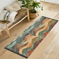 thumbnail image 1 of Yayeee Runner Rug for Bedroom 2'x6' Machine Washable Hallway Non Slip Mat, Abstract Wavy Landscape, 1 of 8