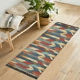 thumbnail image 1 of Yayeee Runner Rug for Bedroom 2'x6' Machine Washable Hallway Non Slip Mat, Beige Geometric, 1 of 8