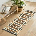 thumbnail image 1 of Yayeee Runner Rug for Bedroom 2'x6' Machine Washable Hallway Non Slip Mat, Beige Geometric, 1 of 8