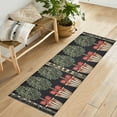 thumbnail image 1 of Yayeee Runner Rug for Bedroom 2'x6' Machine Washable Hallway Non Slip Mat, Beige Striped Trees, 1 of 8