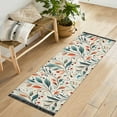 thumbnail image 1 of Yayeee Runner Rug for Bedroom 2'x6' Machine Washable Hallway Non Slip Mat, Beige Whimsical Leaves, 1 of 8