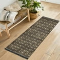 thumbnail image 1 of Yayeee Runner Rug for Bedroom 2'x6' Machine Washable Hallway Non Slip Mat, Black Floral Pattern, 1 of 8