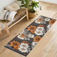 thumbnail image 1 of Yayeee Runner Rug for Bedroom 2'x6' Machine Washable Hallway Non Slip Mat, Black Plaid Floral, 1 of 8