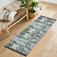 thumbnail image 1 of Yayeee Runner Rug for Bedroom 2'x6' Machine Washable Hallway Non Slip Mat, Blue Blossom, 1 of 8