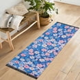 thumbnail image 1 of Yayeee Runner Rug for Bedroom 2'x6' Machine Washable Hallway Non Slip Mat, Blue Daisy, 1 of 8