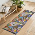 thumbnail image 1 of Yayeee Runner Rug for Bedroom 2'x6' Machine Washable Hallway Non Slip Mat, Blue Floral, 1 of 8