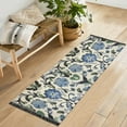 thumbnail image 1 of Yayeee Runner Rug for Bedroom 2'x6' Machine Washable Hallway Non Slip Mat, Blue Floral, 1 of 8