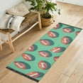 thumbnail image 1 of Yayeee Runner Rug for Bedroom 2'x6' Machine Washable Hallway Non Slip Mat, Brown American Footballs, 1 of 8
