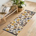 thumbnail image 1 of Yayeee Runner Rug for Bedroom 2'x6' Machine Washable Hallway Non Slip Mat, Brown Flowers, 1 of 8