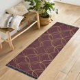 thumbnail image 1 of Yayeee Runner Rug for Bedroom 2'x6' Machine Washable Hallway Non Slip Mat, Circular Gold Pattern, 1 of 8