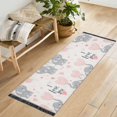 thumbnail image 1 of Yayeee Runner Rug for Bedroom 2'x6' Machine Washable Hallway Non Slip Mat, Cute Elephant, 1 of 8