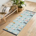 thumbnail image 1 of Yayeee Runner Rug for Bedroom 2'x6' Machine Washable Hallway Non Slip Mat, Green Cute Rabbits, 1 of 8