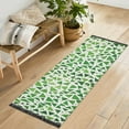 thumbnail image 1 of Yayeee Runner Rug for Bedroom 2'x6' Machine Washable Hallway Non Slip Mat, Green Dot Triangles Pattern, 1 of 8