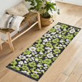 thumbnail image 1 of Yayeee Runner Rug for Bedroom 2'x6' Machine Washable Hallway Non Slip Mat, Green Flower Pattern, 1 of 8