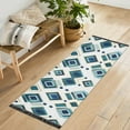 thumbnail image 1 of Yayeee Runner Rug for Bedroom 2'x6' Machine Washable Hallway Non Slip Mat, Green Geometric Pattern, 1 of 8